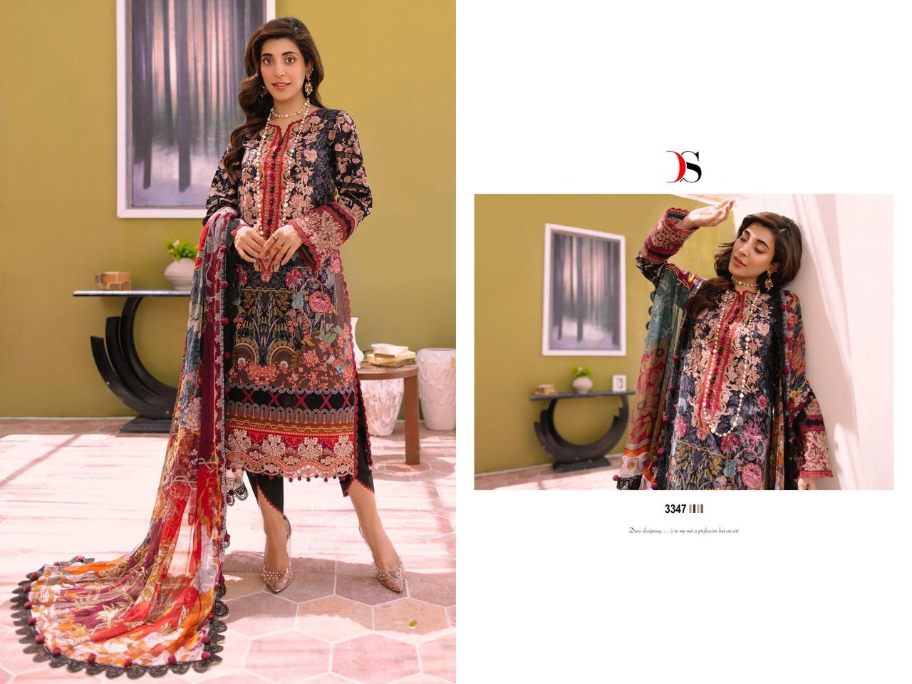 Deepsy Firdous Bliss Lawn 23 Cotton Dupatta Pakistani Salwar Suits
